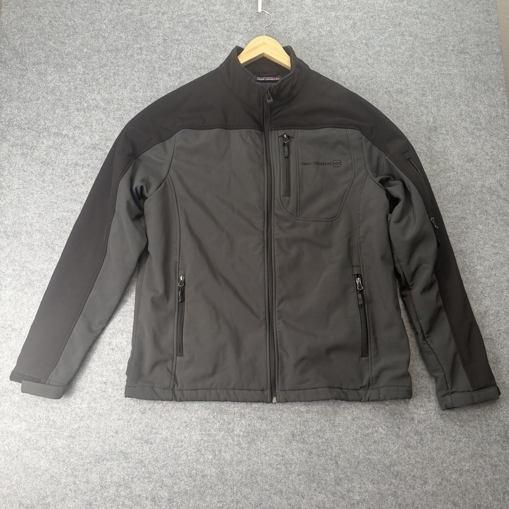 Free Country Jacket Coat Softshell Full Zip Men's Size L Tall Medium Activewear